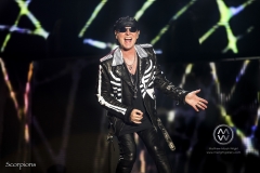 The Scorpions headline the "Crazy World Tour" with opening band Megadeth. The groups played The Forum in Los Angeles on October 7, 2017.