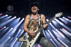 The Scorpions headline the "Crazy World Tour" with opening band Megadeth. The groups played The Forum in Los Angeles on October 7, 2017.