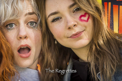 The Kroq Weenie Roast came to Doheney State Beach for their 27th annual festival June 9 2019. The Lumineers, 311 and the Silversun Pickups headlined the event along with last minute surprise guest Limp Bizkit. Additional performers were DJ Snoopadelic, The Revivalists, Catfish and the Bottlemen, X Ambassadores, Flora Cash, Smith and Thell, and The Regrettes. The Regrettes pose for photographs backstage.