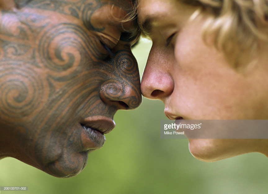 Hongi is a form of welcome done by gently touching or rubbing of noses.