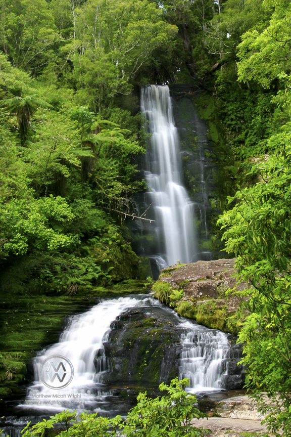 Catlins, New Zealand. A spectacular waterfall in the Catlins southern region.