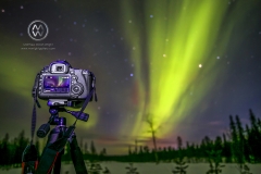 Chasing the Northern Lights (Aurora Borealis) in Swedish Lapland.