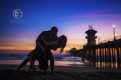 Engagement photographs Anthony and Hannah in Huntington Beach January 2018.