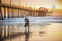 Engagement photographs Anthony and Hannah in Huntington Beach January 2018.