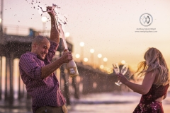 Engagement photographs Anthony and Hannah in Huntington Beach January 2018.
