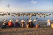 Mui Ne, Vietnam. Mui Ne, a small fishing village famous for its fish sauce is the most beautiful stretch of beaches in Vietnam. It is only about 3 hours drive from Saigon. In the early morning you can watch the fishing port come to life in the early morning hours.