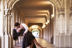 A couple embrace and kiss in San Diego. MR, Model Release