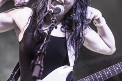 The 4th Annual Beach Goth Festival at the Observatory OC in Santa Ana was held over two days on October 24th and 25th, 2015. Day 2 featured The Growlers, Die Antwoord, Julian Casablancas, Fidlar and many more. The band The Coathangers.