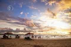 A spectacluar yet common sunset at Kuta Beach.