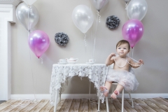 Cali Weathers 1 year cake smash portrait session.