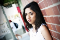 Senior portrait session at Balboa Fun Zone in Newport Beach