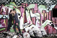 A pregnant couple explores Christianshavn.