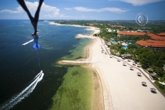 Nusa Dua offers many water activities such as parasailing and jetski's. Aerial views overlooking the Nusa Dua area of Bali