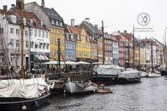 Nyhavn is the famous waterfront canal in Copenhagen. Colorful 17th and 18th century townhomes line the canal.