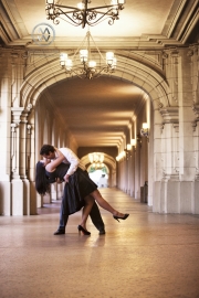 A couple embrace and kiss in San Diego. MR, Model Release