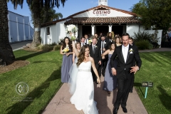Jordan and Cassie Pickens wedding at San Clemente Casino, California.